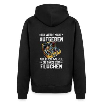 N’abandonnez jamais, jurez de manière créative ! - Veste à capuche bio Premium Unisexe - noir - Dos - Nico (187cm)