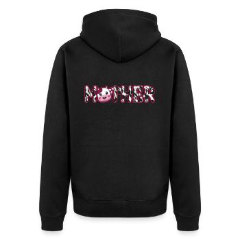 Mère Cowboy anniversaire famille match partie - Veste à capuche bio Premium Unisexe - noir - Dos - Nico (187cm)