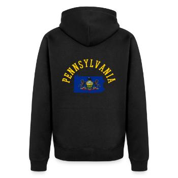 Amour à la Pennsylvanie Drapeau des États-Unis Fierté patriotique - Veste à capuche bio Premium Unisexe - noir - Dos - Nico (187cm)