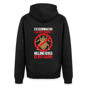 Exterminateur de lutte antiparasitaire - Veste à capuche bio Premium Unisexe - noir - Dos - Nico (187cm)