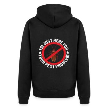 Exterminateur de lutte antiparasitaire - Veste à capuche bio Premium Unisexe - noir - Dos - Nico (187cm)