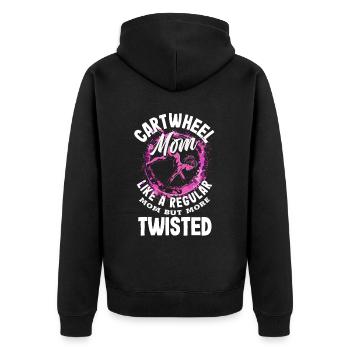 Cool Wheel Stroke Gymnastics Gymnastics - Unisex Premium Organic Zip Hoodie - black - Back - Nico (187cm)