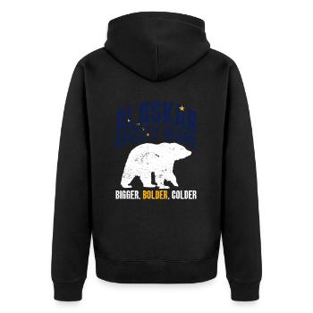 Grizzly Bear Alaska Brown Bear Bear - Unisex Premium Organic Zip Hoodie - black - Back - Nico (187cm)