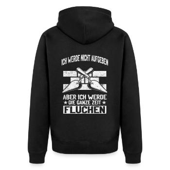 N’abandonnez jamais, jurez de manière créative ! - Veste à capuche bio Premium Unisexe - noir - Dos - Nico (187cm)
