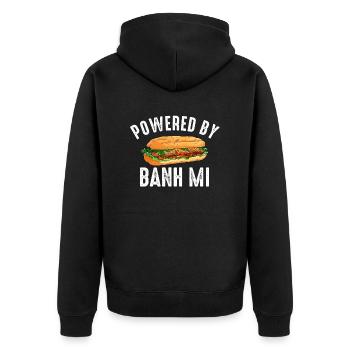 Banh Mi Vietnamese Food - Unisex Premium Bio Zip Hoodie - Schwarz - Hinten - Nico (187cm)