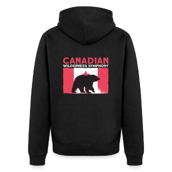 Grizzly Bear Canada Brown Bear Bear - Unisex Premium Organic Zip Hoodie - black - Back - Nico (187cm)