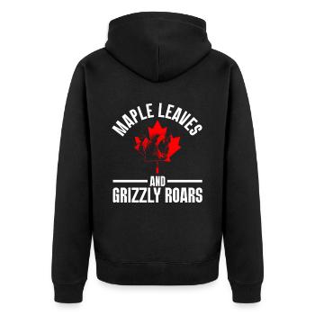 Grizzly Bear Canada Brown Bear Bear - Unisex Premium Organic Zip Hoodie - black - Back - Nico (187cm)