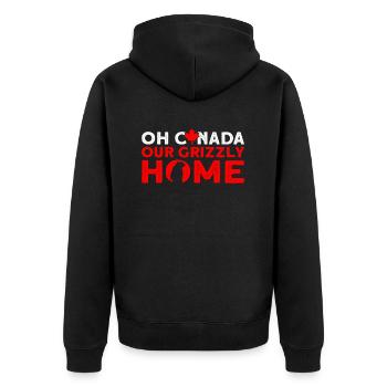 Grizzly Bear Canada Brown Bear Bear - Unisex Premium Organic Zip Hoodie - black - Back - Nico (187cm)