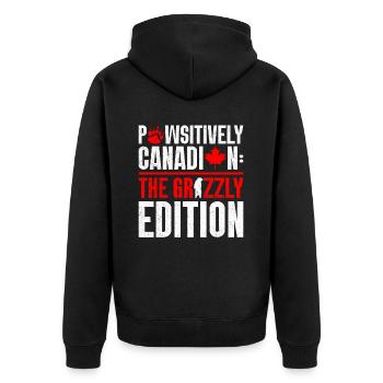 Grizzly Bear Canada Brown Bear Bear - Unisex Premium Organic Zip Hoodie - black - Back - Nico (187cm)