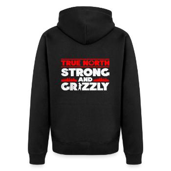 Grizzly Bear Canada Brown Bear Bear - Unisex Premium Organic Zip Hoodie - black - Back - Nico (187cm)