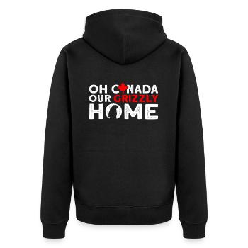 Grizzly Bear Canada Brown Bear Bear - Unisex Premium Organic Zip Hoodie - black - Back - Nico (187cm)