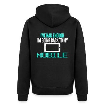 Téléphone portable Téléphone portable Smartphone - Veste à capuche bio Premium Unisexe - noir - Dos - Nico (187cm)