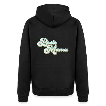 Best Mom Proud Mom Funny Mom Design - Unisex Premium Organic Zip Hoodie - black - Back - Nico (187cm)