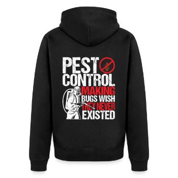 Exterminateurs de lutte antiparasitaire - Veste à capuche bio Premium Unisexe - noir - Dos - Nico (187cm)