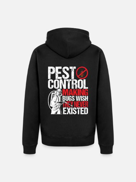 Pest Control Exterminators - Unisex Premium Organic Zip Hoodie - black
