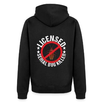Exterminateurs de lutte antiparasitaire - Veste à capuche bio Premium Unisexe - noir - Dos - Nico (187cm)