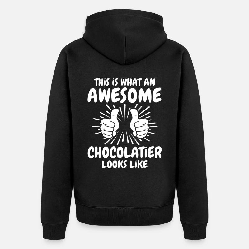 Chocolatier - Veste à capuche bio Premium Unisexe - noir