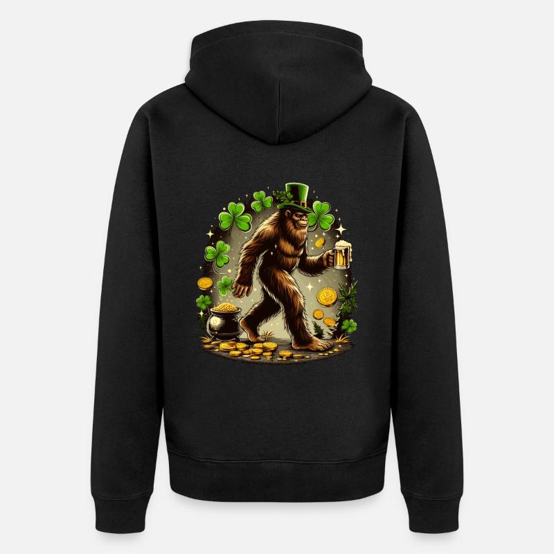 Bière irlandaise Bigfoot - Veste à capuche bio Premium Unisexe - noir