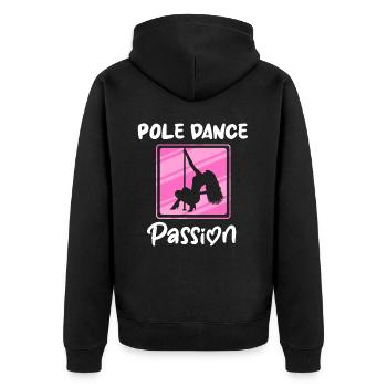 Danseur De Pole Dance, Pole Dance, Pole Dance - Veste à capuche bio Premium Unisexe - noir - Dos - Nico (187cm)