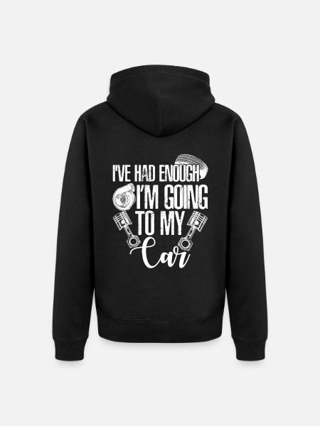 Mechanic Combustion Engine Mechanics Car - Unisex Premium Organic Zip Hoodie - black