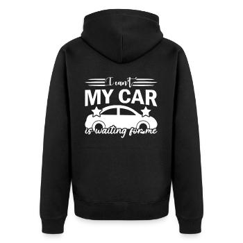 Mécanique moteur Mécanique automobile Combustion - Veste à capuche bio Premium Unisexe - noir - Dos - Nico (187cm)