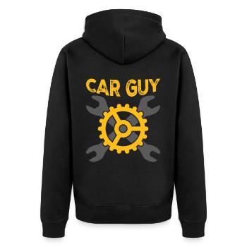 Mécanicien de moteur à combustion - Veste à capuche bio Premium Unisexe - noir - Dos - Nico (187cm)
