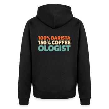 Café Barista - Veste à capuche bio Premium Unisexe - noir - Dos - Nico (187cm)