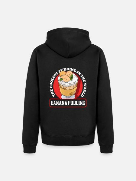 Bananenpudding Bananen Pudding Geschenk - Unisex Premium Bio Zip Hoodie - Schwarz