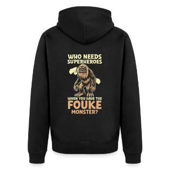 Monstre de Fouke Sasquatch du Sud Cryptozoologie - Veste à capuche bio Premium Unisexe - noir - Dos - Nico (187cm)