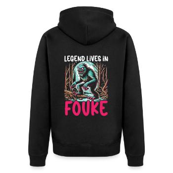 Monstre de Fouke Sasquatch du Sud Cryptozoologie - Veste à capuche bio Premium Unisexe - noir - Dos - Nico (187cm)