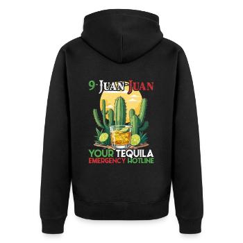Funny Tequila Saying Cinco De Mayo Design - Unisex Premium Organic Zip Hoodie - black - Back - Nico (187cm)