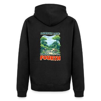 Voie patriotique bouddhiste patriotique - Veste à capuche bio Premium Unisexe - noir - Dos - Nico (187cm)