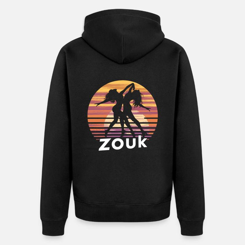 Cadeau de danse Zouk - Veste à capuche bio Premium Unisexe - noir