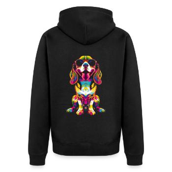 Lunettes de soleil Beagle Dog Pop Art - Veste à capuche bio Premium Unisexe - noir - Dos - Nico (187cm)