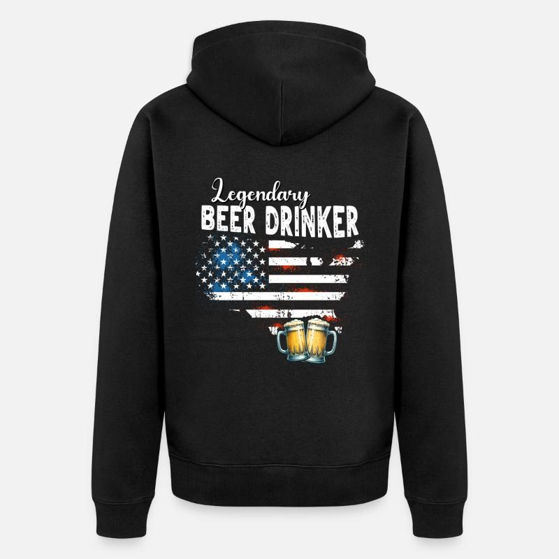 Buveurs de bière - Veste à capuche bio Premium Unisexe - noir