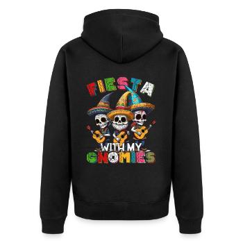Gnome Nains Drôle Fiesta Mexicain - Veste à capuche bio Premium Unisexe - noir - Dos - Nico (187cm)