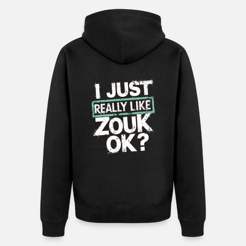 Cadeau de danse Zouk - Veste à capuche bio Premium Unisexe - noir
