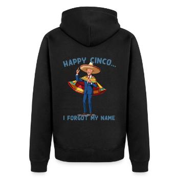 Drôle de président confus Fête mexicaine - Veste à capuche bio Premium Unisexe - noir - Dos - Nico (187cm)