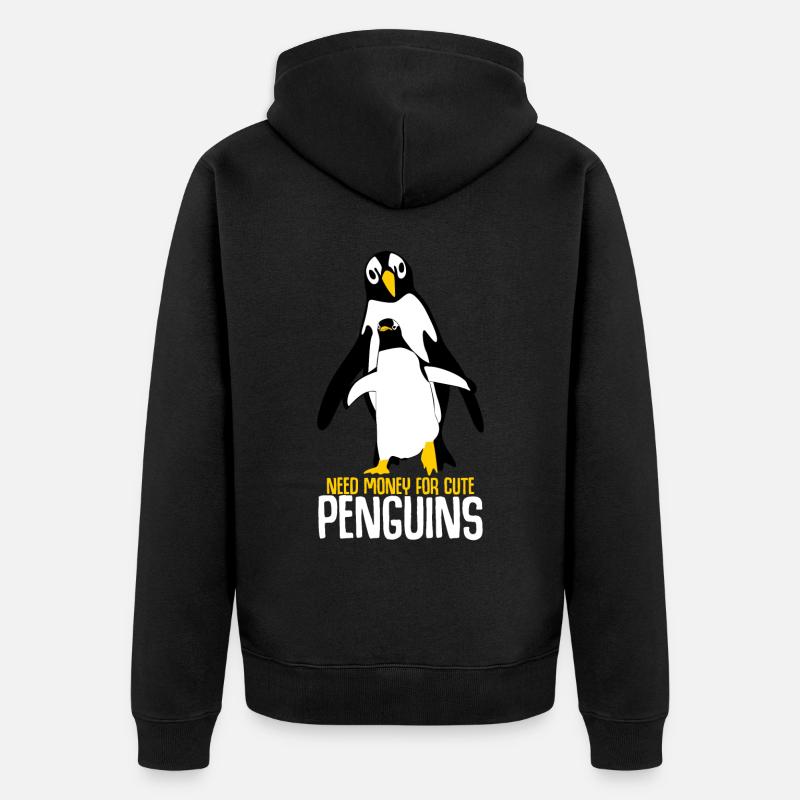 Pingouins Pingouin - Veste à capuche bio Premium Unisexe - noir