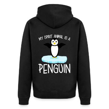 Pingouin Pingouin mignon - Veste à capuche bio Premium Unisexe - noir - Dos - Nico (187cm)