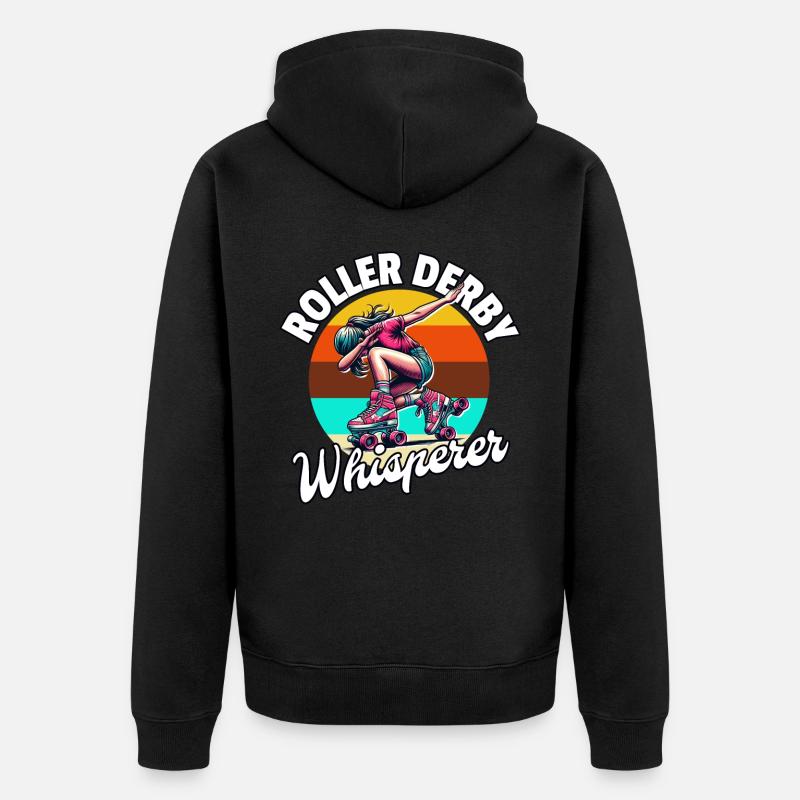 Roller Derby Chuchoteur - Veste à capuche bio Premium Unisexe - noir