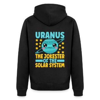 Astronomie Mignonne Planète Système Solaire Galaxie - Veste à capuche bio Premium Unisexe - noir - Dos - Nico (187cm)