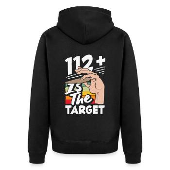 Beer mat turn over game beer - Unisex Premium Organic Zip Hoodie - black - Back - Nico (187cm)