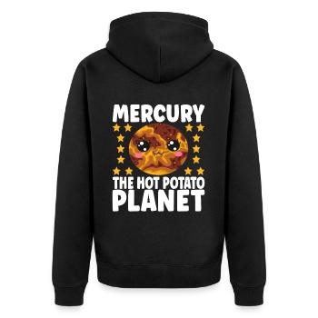 Astronomie Mignonne Planète Système Solaire Galaxie - Veste à capuche bio Premium Unisexe - noir - Dos - Nico (187cm)