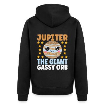 Astronomie Mignonne Planète Système Solaire Galaxie - Veste à capuche bio Premium Unisexe - noir - Dos - Nico (187cm)
