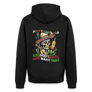 Lustige Tequila Era Cinco De Mayo Mexiko - Unisex Premium Bio Zip Hoodie - Schwarz - Hinten - Nico (187cm)