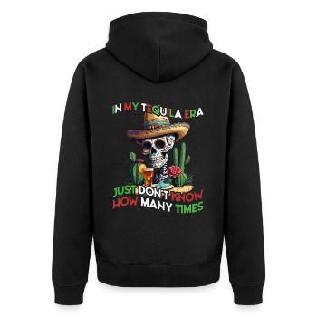 Lustige Tequila Era Cinco De Mayo Mexiko - Unisex Premium Bio Zip Hoodie - Schwarz - Hinten - Nico (187cm)