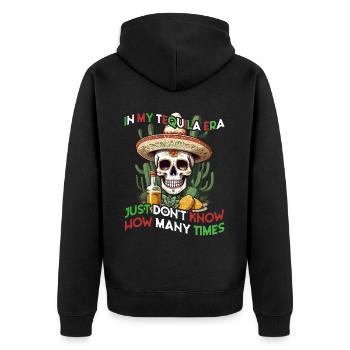 Lustige Tequila Era Cinco De Mayo Mexiko - Unisex Premium Bio Zip Hoodie - Schwarz - Hinten - Nico (187cm)