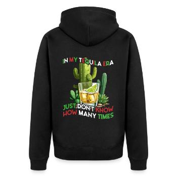 Lustige Tequila Era Cinco De Mayo Mexiko - Unisex Premium Bio Zip Hoodie - Schwarz - Hinten - Nico (187cm)