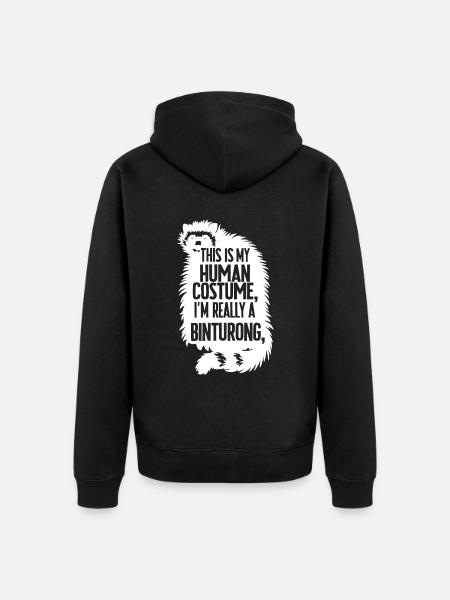 Binturong Bearcat Gift - Unisex Premium Organic Zip Hoodie - black